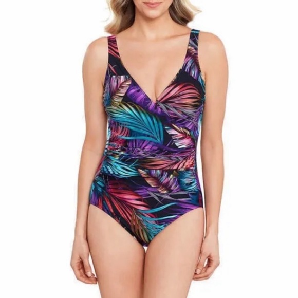 Miraclesuit Other - Miradonna by Miraclesuit One Piece Swimsuit, Bahama Palms Sz 8